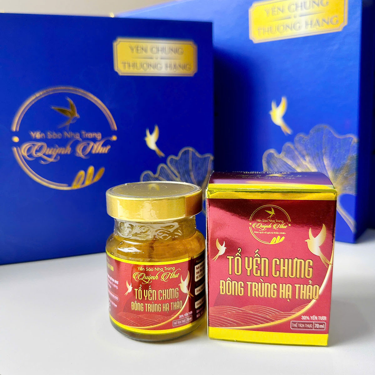 Hũ yến chưng Đông Trùng Hạ Thảo 30% yến tươi